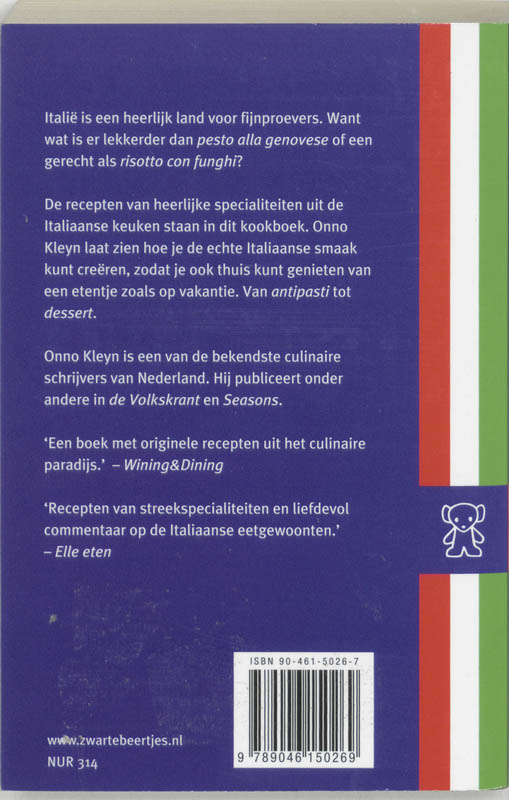 Achterkant van Heimwee naar La Bella Italia