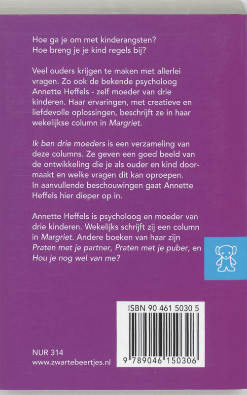 Achterkant van Ik ben drie moeders
