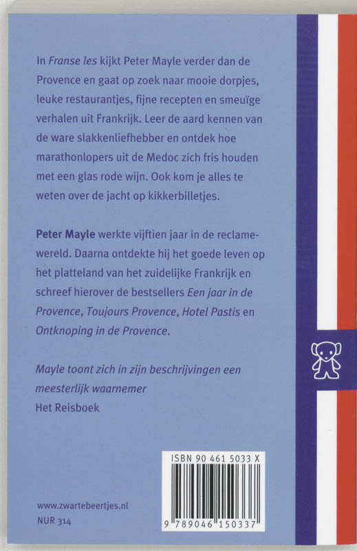 Achterkant van Franse les