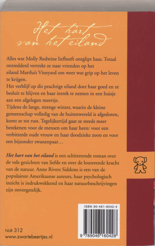 Achterkant van Het hart van het eiland