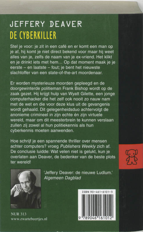 Achterkant van De cyberkiller