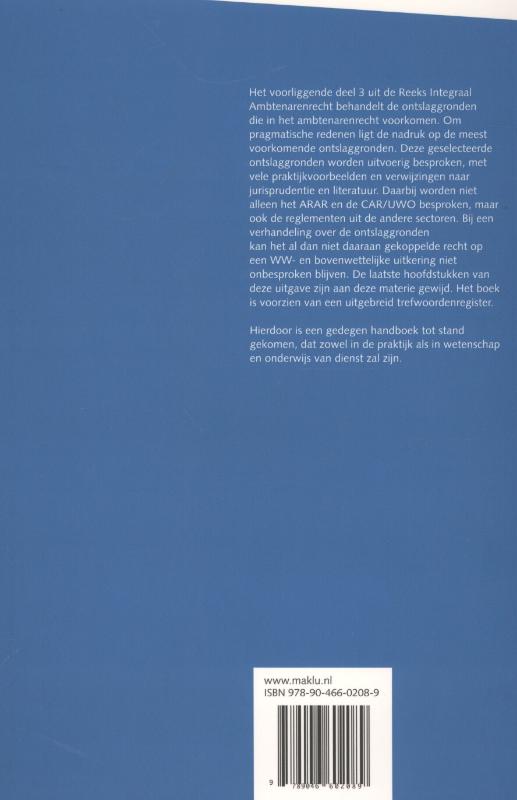 Achterkant van WW en ontslag
