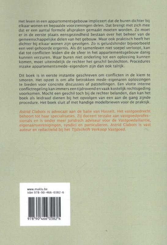 Achterkant van Heibel in het appartementsgebouw