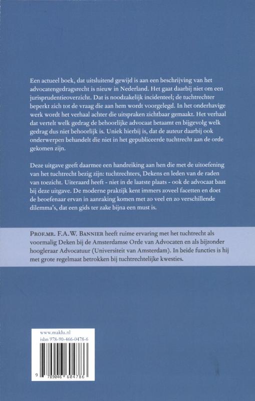 Achterkant van Zoals een behoorlijk advocaat betaamt Advocatengedragsrecht
