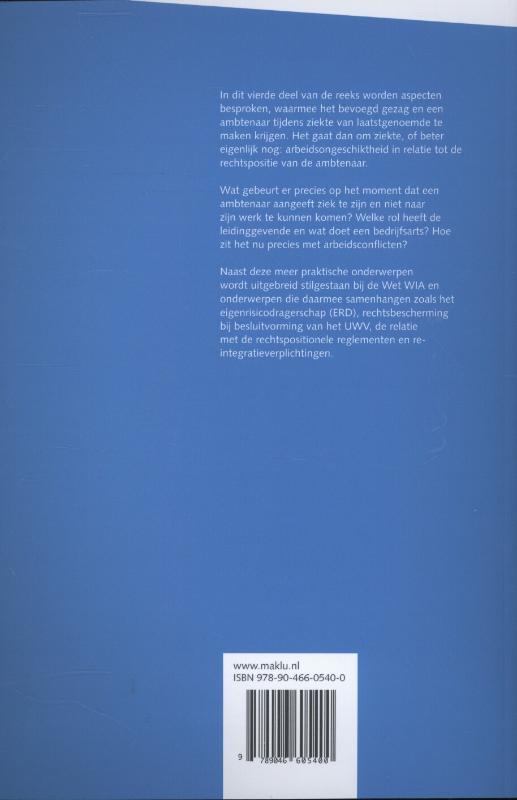 Achterkant van Aansprakelijkheid, ziekte en wet WIA
