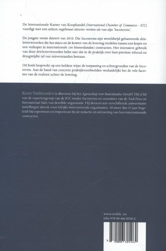 Achterkant van Leveringsvoorwaarden in internationale overeenkomsten