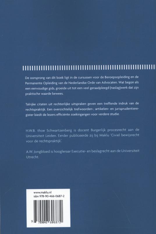 Achterkant van Beslag en executie voor de rechtspraktijk