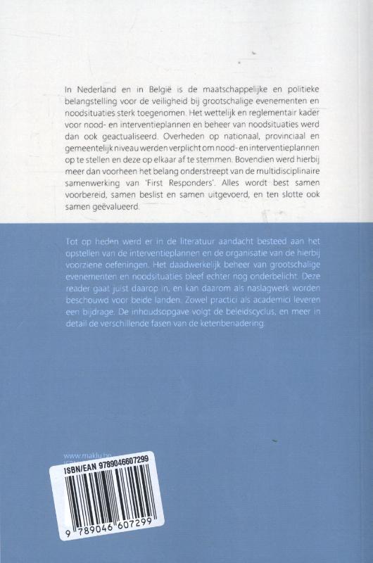 Achterkant van Zicht op first responders