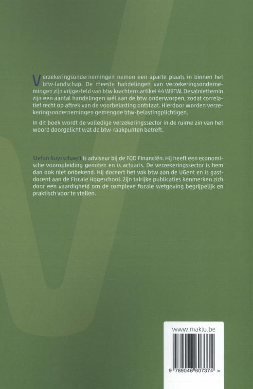 Achterkant van De verzekeringssector en de btw