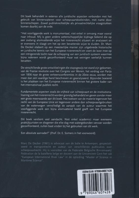 Achterkant van Europees Internationaal Rivierenrecht