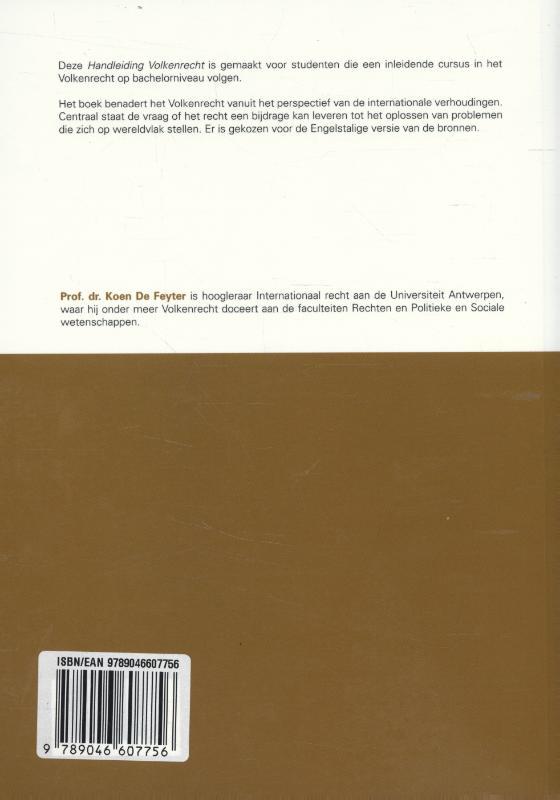 Achterkant van Handleiding volkenrecht