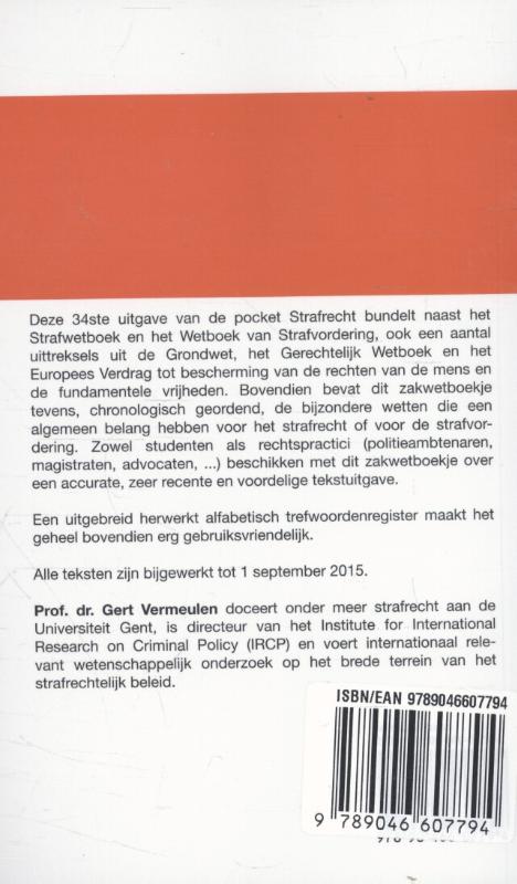 Achterkant van Strafrecht