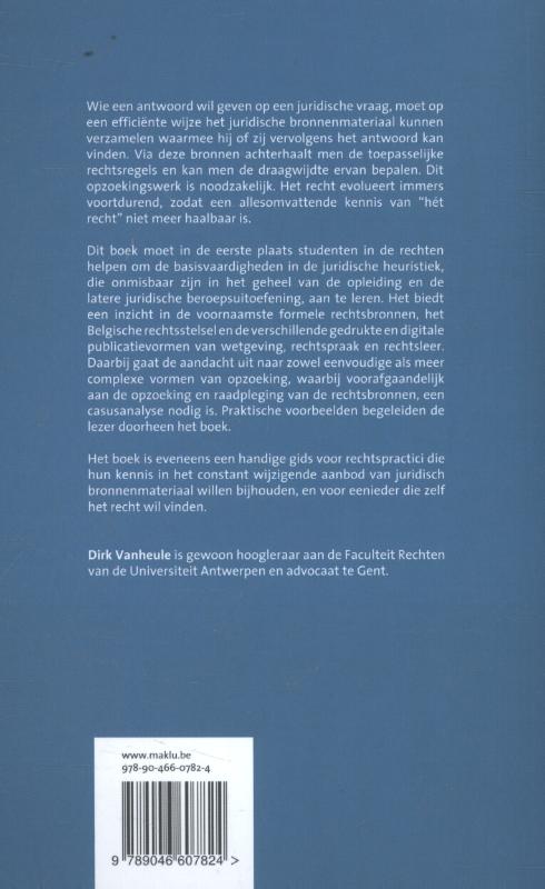 Achterkant van Hoe vind ik recht?