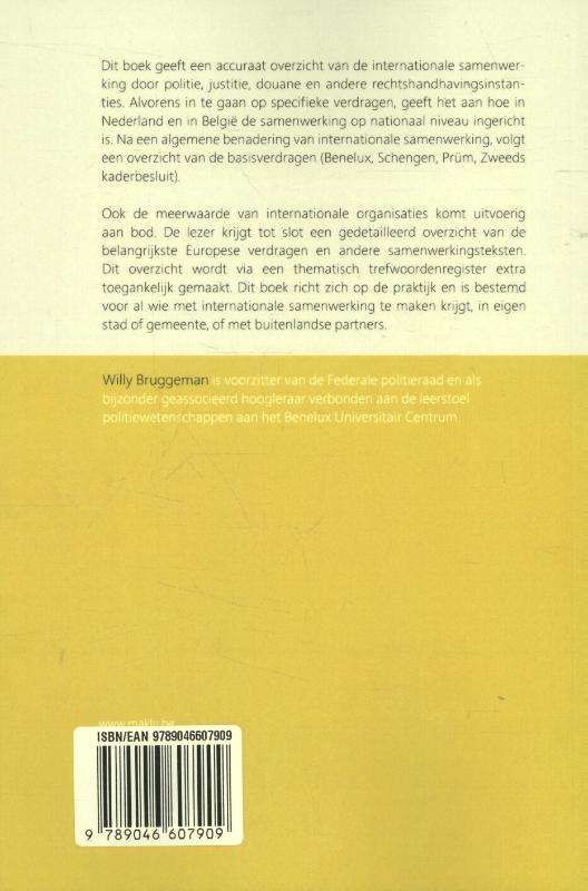 Achterkant van Internationale politie- en justitiesamenwerking