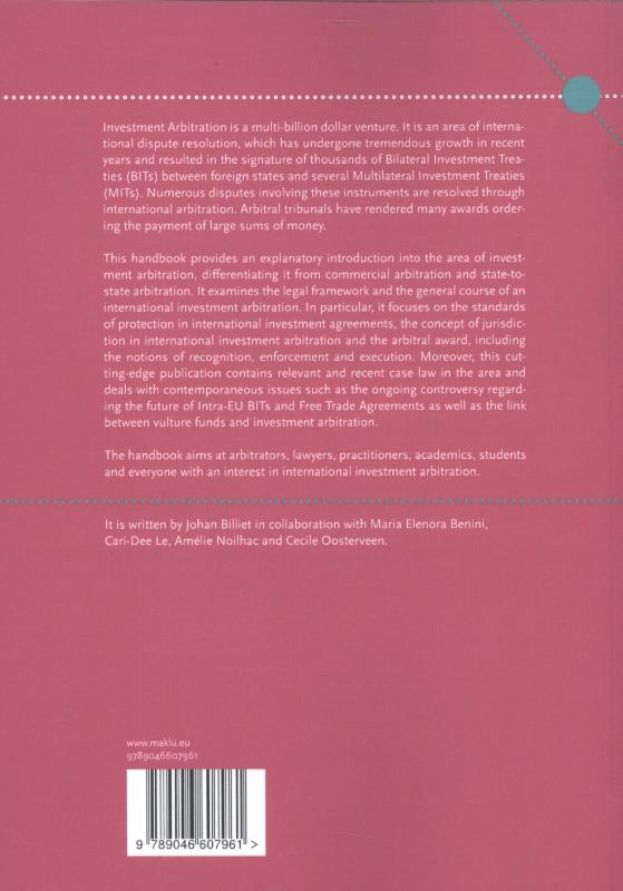 Achterkant van International investment arbitration