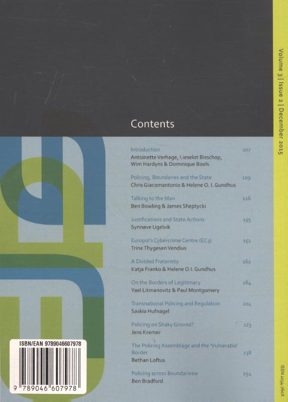 Achterkant van Policing, Boundaries and the State