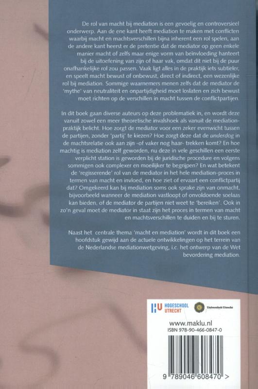 Achterkant van Macht en mediation