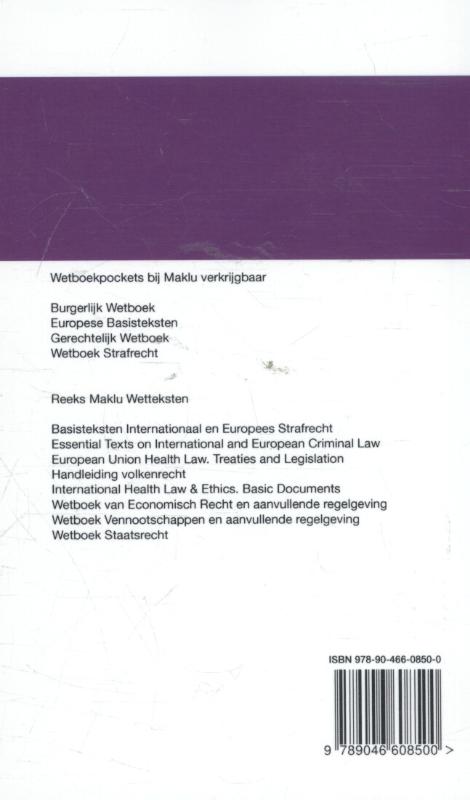 Achterkant van Gerechtelijk wetboek
