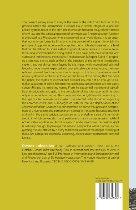 Achterkant van The function of accusation in International Criminal Court