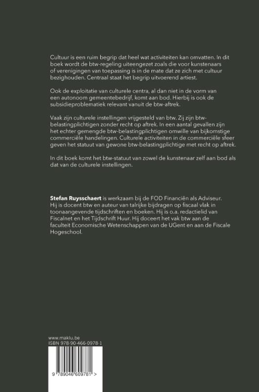 Achterkant van Cultuur en BTW