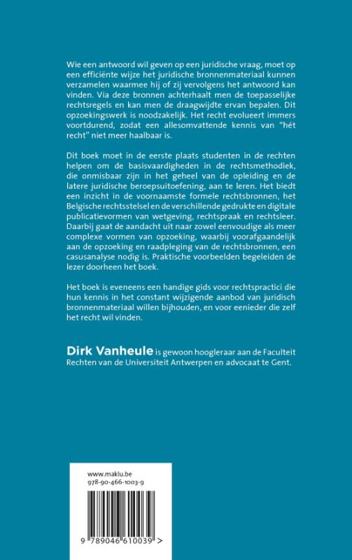 Achterkant van Hoe vind ik recht?