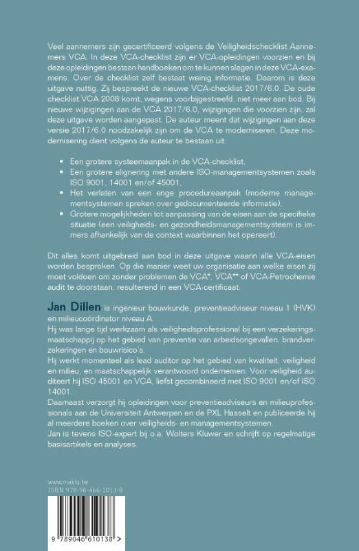 Achterkant van Een veiligheids- en gezondheidsmanagementsysteem volgens Veiligheidschecklist Aannemers VCA 2017/6.0
