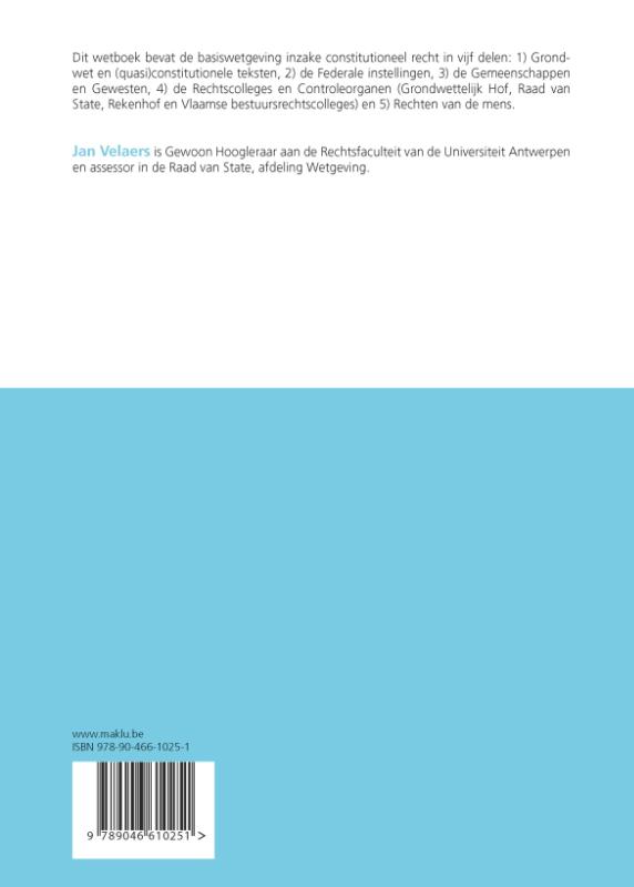 Achterkant van Wetboek Staatsrecht