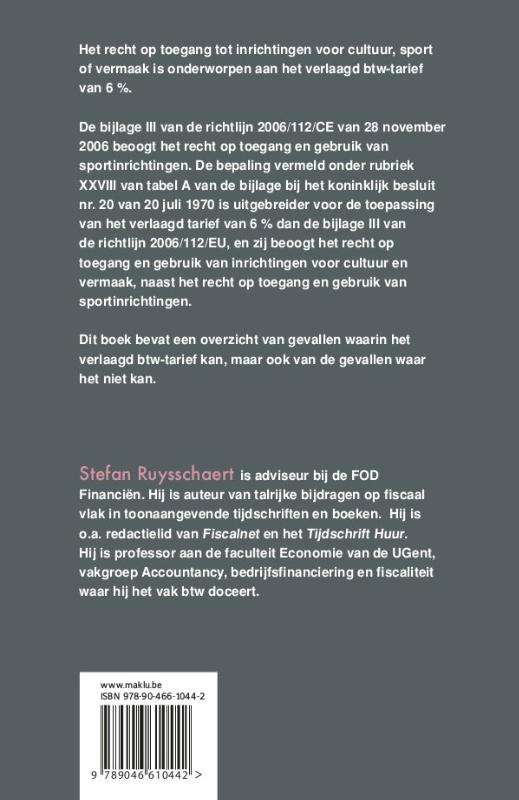 Achterkant van Recht op toegang tot inrichtingen van cultuur, sport of vermaak