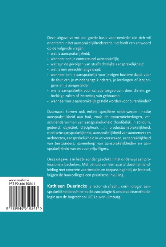 Achterkant van Aansprakelijkheidsrecht – een overzicht