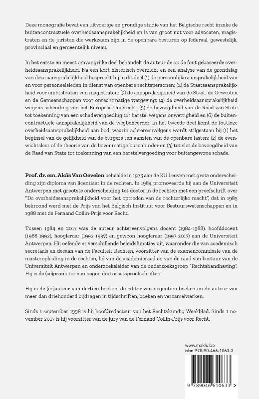 Achterkant van Overheidsaansprakelijkheid