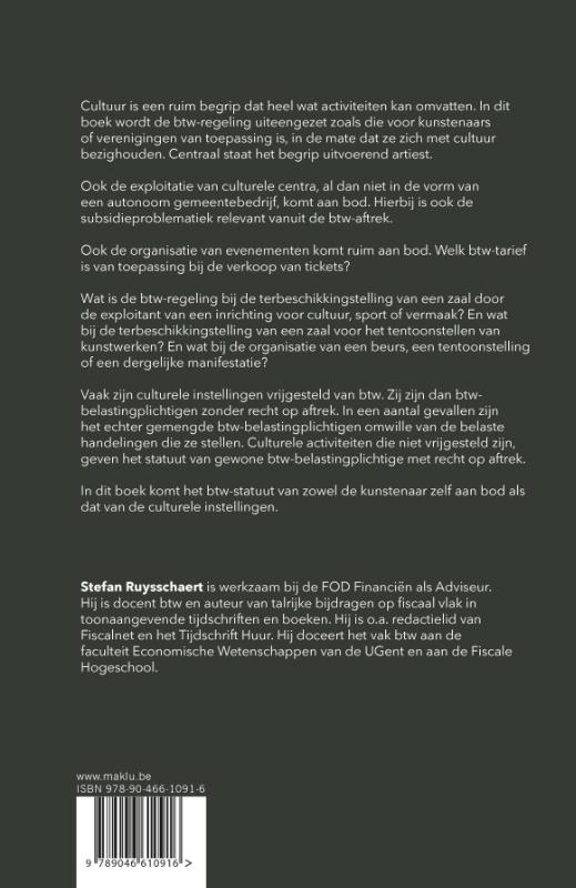 Achterkant van Cultuur en btw
