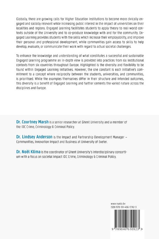 Achterkant van Engaged Learning in Europe