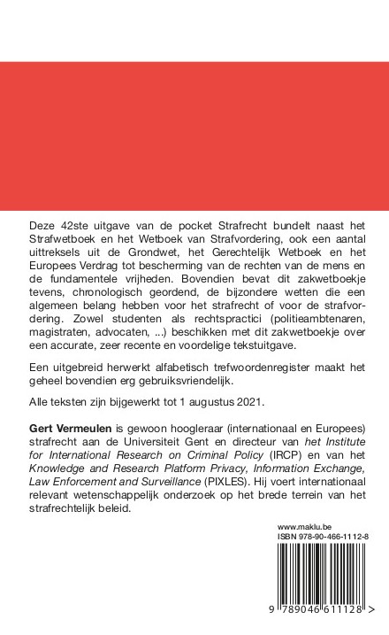 Achterkant van Strafwetboek, Wetboek van Strafvordering, Bijzondere wetten