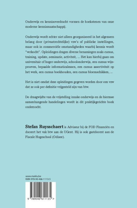 Achterkant van Onderwijs en btw