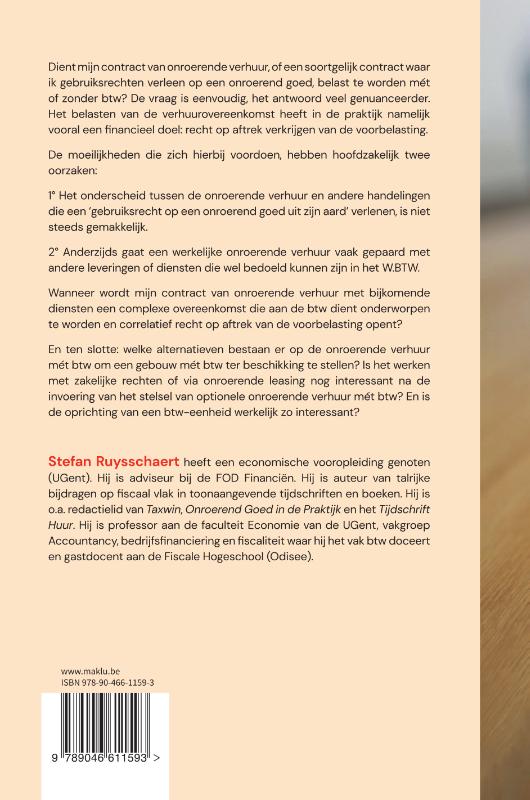 Achterkant van Verhuren mét btw