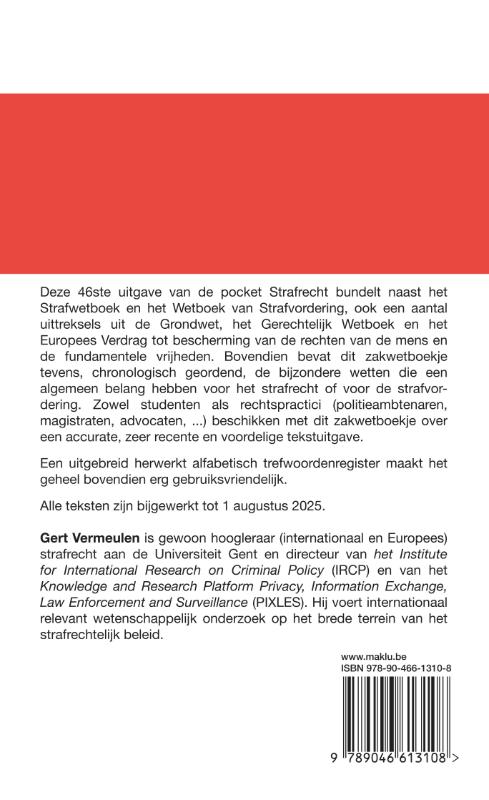Achterkant van Strafwetboek, Wetboek van strafvordering, Bijzondere wetten