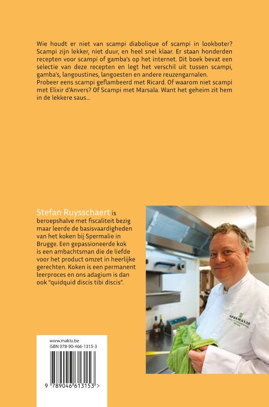 Achterkant van Scampi