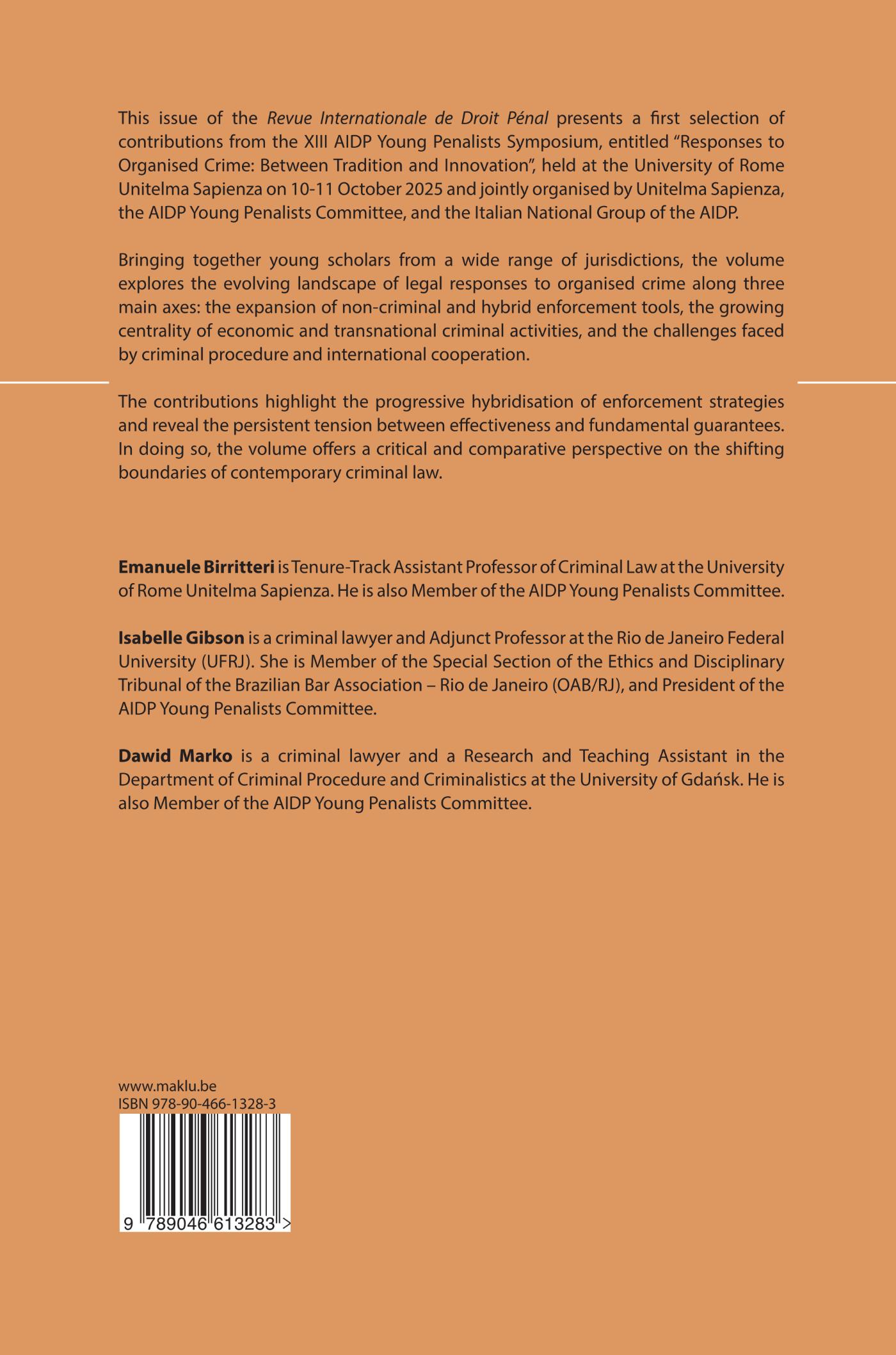 Achterkant van Responses to Organised Crime: Between Tradition and Innovation