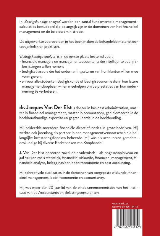 Achterkant van Bedrijfskundige analyse