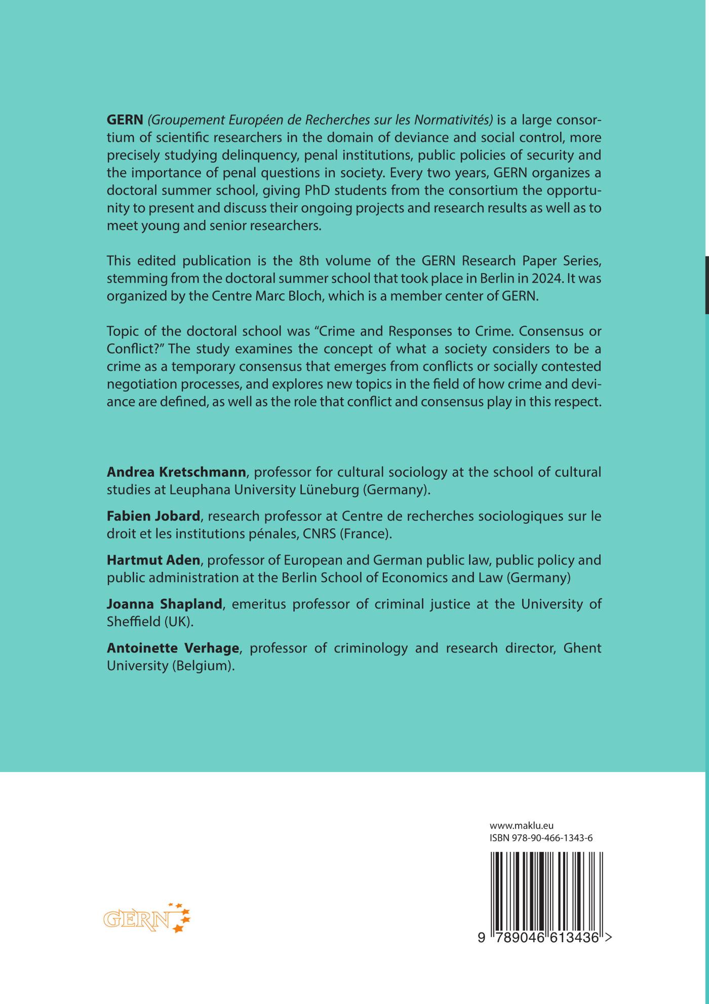 Achterkant van Crime and Responses to Crime: Consensus or Conflict?
