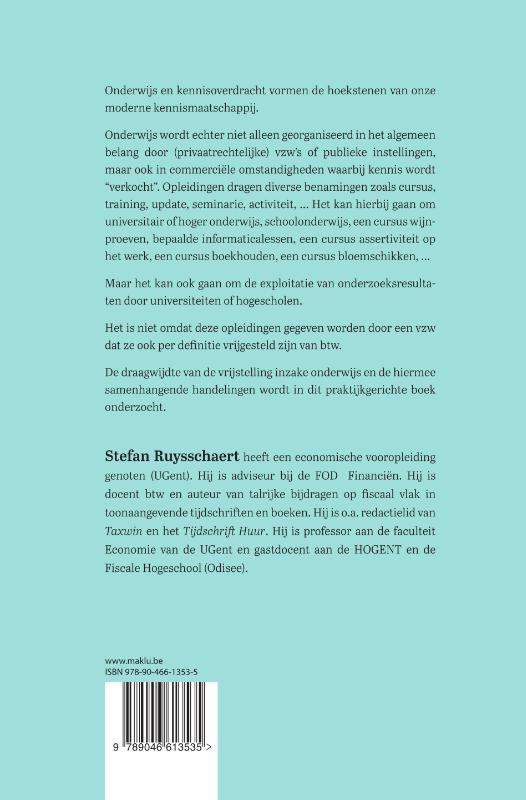 Achterkant van Onderwijs en btw