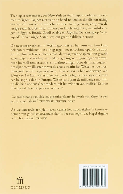 Achterkant van Oorlog in het hart van de Islam