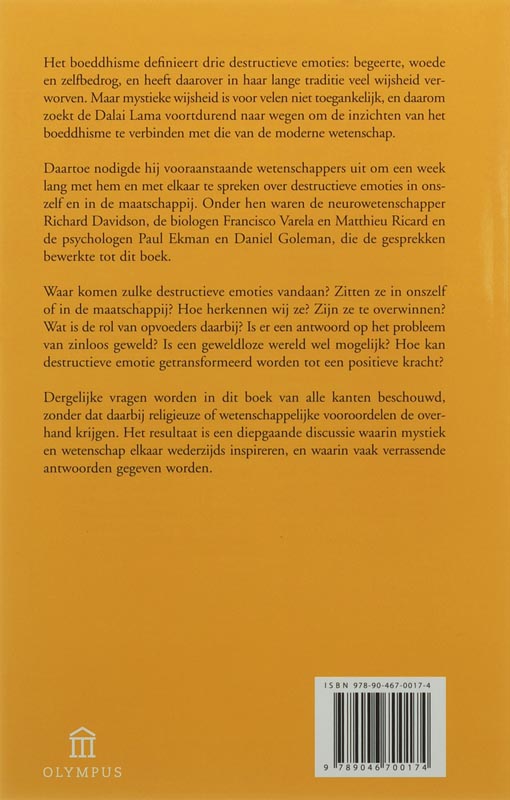 Achterkant van Destructieve emoties