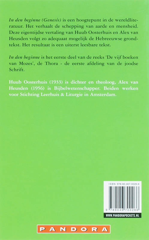 Achterkant van Genesis