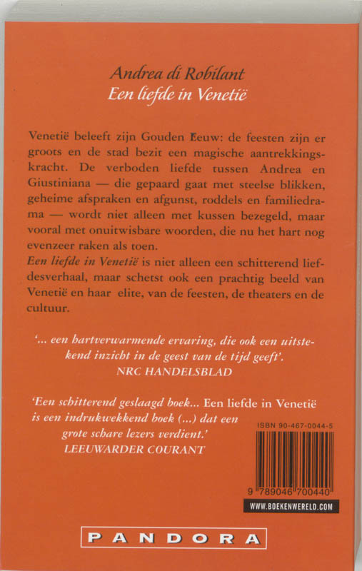 Achterkant van Liefde in Venetie