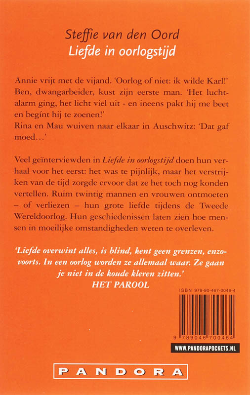 Achterkant van Liefde in oorlogstijd