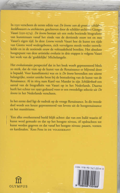 Achterkant van De levens deel 1 en 2 geseald