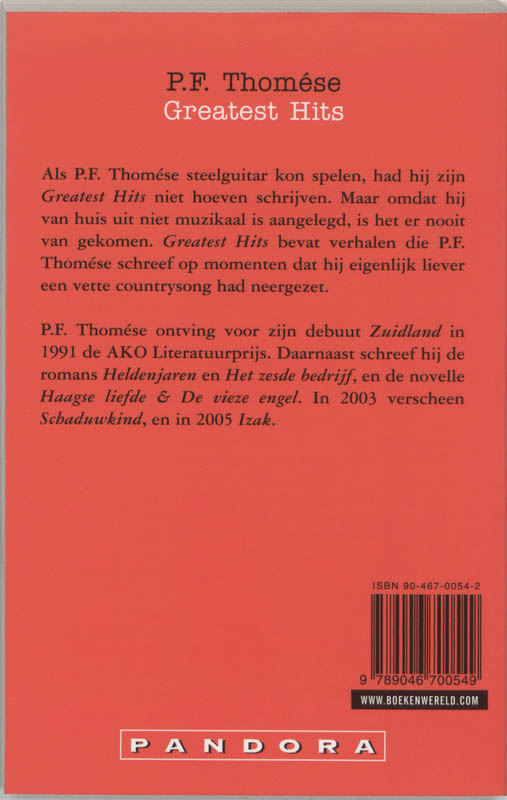 Achterkant van Greatest hits