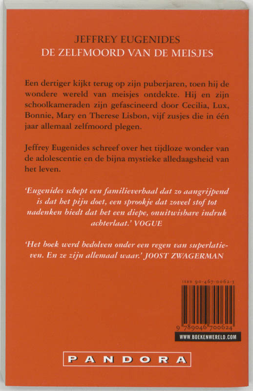 Achterkant van De zelfmoord van de meisjes
