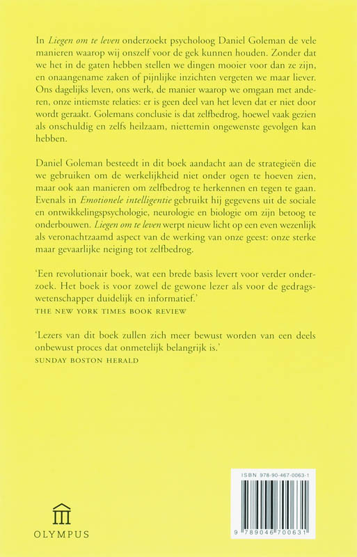 Achterkant van Liegen om te leven